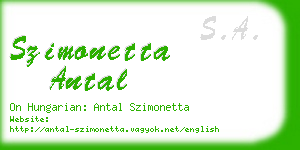 szimonetta antal business card